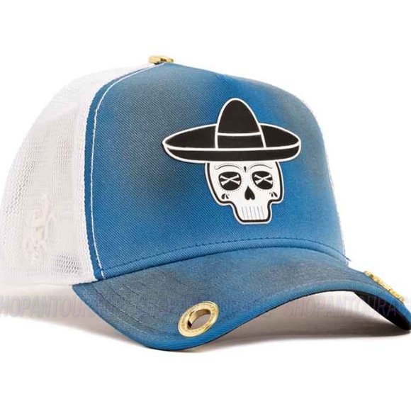 Red Monkey Sombrero Sugar Skull Limited Unisex Trucker Hat Cap RM1470 | 4 Colors - Picture 6 of 16